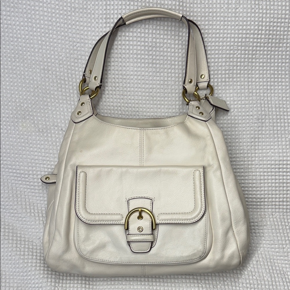 COACH - Cream/Pearl White Leather - #F24686 Handbag - Like New